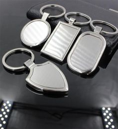 Stainless Steel Key Ring Metal Blank Tag keychain new creative Advertising Custom LOGO Keyrings for promotion Gifts6567380
