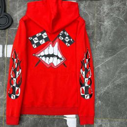 F7us Womens Hoodies Sweatshirts Undefined Sweatshirt Brand Ch Designer Graffiti Red Mouth Printing Pullover Luxury New High Quality Winter Long Sleeve Sweater Hoo
