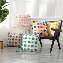 Pillow Bohemian Homestay Style Light Luxury Tufted Case Sofa Fringed Pillowcase