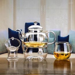 Teaware Sets High Borosilicate Glass With Filter Teapot Tea Heat Preservation Stove Fair Cup Set