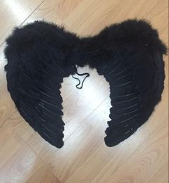 Black Feather Angel Wings Sexy Dark Angel Costume Accessories Christmas Halloween Product Whole8300316