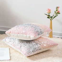 Pillow High-precision Pink Meteor Shower Sequin Cover Throw Home Sofa Bed Dec Wholesale MF558