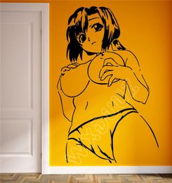 Wall Vinyl Sticker Decal Beautiful Naked Woman Anime Manga Sexy Girl Wall Sticker Art Decor5333716