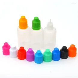 Storage Bottles 30pcs 30ML Eye Drops Filled Vial Empty Plastic Squeezable Dropper Bottle Sample Liquid Essence PE Child Protection Cap