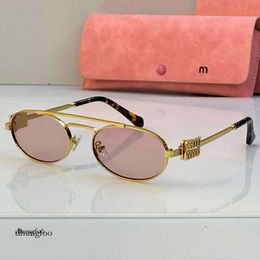 Oval Designer sunglasses SMU54Z Women Retro Light Gold Metal Double Bridge Frame UV400 Pink Protective Lens 24SS New Fashion Sunglasses 2f59