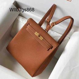 Fashion Bags ADOS 2024 Autumn/Winter New Backpack Top Layer TOGO Cowhide Litchi Pattern Bag Fashion Versatile Womens Bag