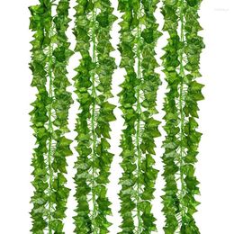 Decorative Flowers Artificial Ivy Vine Greenery Garlands Fake Plants Garland Leaves Home Kitchen Garden Office Wedding Wall Decoration