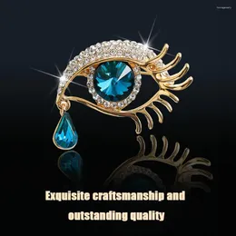 Brooches Teardrop Crystal Rhinestones Blue Eye Brooch Pins Fashion Jewelry Hat Dress Tear Gifts Drop Decorated Shoes Wome F2X2