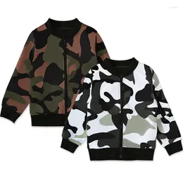 Jackets Spring Autumn Baby Boy's Coats Mi Cai Kids Outwear Children's Long Sleeve Camouflage Zipper Boy Sweatshirt Sportswe