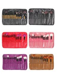 Makeup Brush set 32 pcs Professional Full Cosmetic Foundation Eye shadow Lip Powder Make Up Brushes Tools with Cases bag9151032