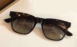 Gold Havana Brown Shaded Square Sunglasses Men Sun Glasses Lunettes de soleil Sonnenbrille top quality with Case Box4005506