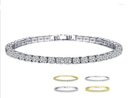 Link Bracelets 2022 One Row Three Rows Full Of Diamond Zircon Crystal From rovskis Fashion Ladies Bracelet Gifts Christmas3654735