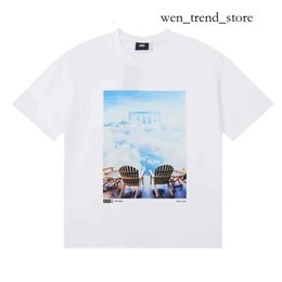 Brand Kith 24Ss Heavyweightt Shirt Rap Hip Hop Ksubi Male Singer Juice Wrld Tokyo Shibuya Retro Street Fashion Brand Short Sleeve Kith T-Shirt 909