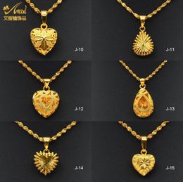 Pendant Necklaces African Large Necklace Woman Party Nigerian Bride Fashion Arab Hollow Flower Gold Charm Jewellery GiftsPendant2069019