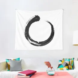 Tapestries Japanese Circle Enso Sumi Brush Eternity Tapestry Wall Mural Home Decorations Art Hanging