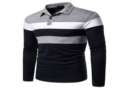 Autumn Fashion Long Sleeve Stand Collar For Striped Patchwork Casual Shirts Men Baseball Jerseys Y2008246628009