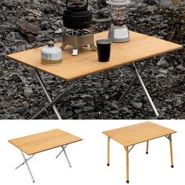 Camp Furniture 2/3 Fold Camping Folding Portable TableFoldable Wooden Table Picnic Desk Cooking Coffee Dining Storage Tables For