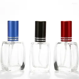 Storage Bottles Wholesale 15ml Quartet Transparent Glass Perfume Bottle Empty Spray Vial Cosmetic Container