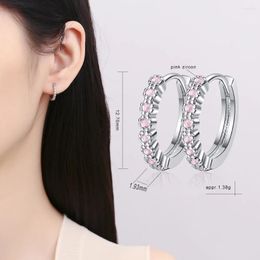 Hoop Earrings S925 Sterling Silver Earring Small Cute Round Circle Simple Noble Luxury Ear Jewelry Gift For Girls Women