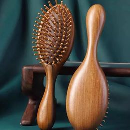 Massage air cushion comb sandalwood anti-static exfoliating scalp shaving brush used for long and thick curly hair styling tools 240428