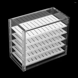 Storage Boxes False Eyelashes Box 5 Layers Acrylic Pallet Lash Holder Eyelash Extension Case Jewellery Organiser Cosmetic Makeup Tools