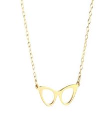 Cat Eye Glasses Frame pendant Necklace Simple Geometric Reading Book Lover Eyeglasses Chain Necklaces for Women Party Hipster Gift9607961