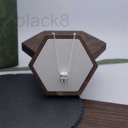 Pendant Necklaces Designer Classic hollow cylindrical pendant necklace with Personalised trend simple and niche design neck chain for hip-hop men and women to wear