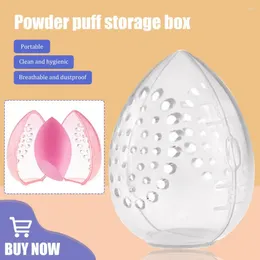 Storage Boxes Makeup Egg Box Dust-proof Organiser Cosmetic Sponge Transparent Egg-shaped Case Make Up