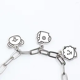 Charm Bracelets KPOP Animal Bells Bangle Accessories Korean For Women Couple Kids Bracelet Gift Girl Friends