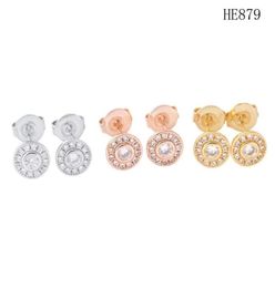 fashion Jewellery designer earrings stainless steel stud earrings silver gold earings womens mini diamond earrings Jewellery whole28752279645