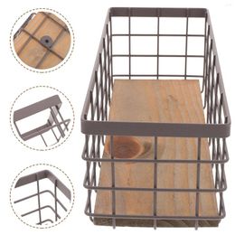 Kitchen Storage Wrought Iron Basket Shelf Wall Mounted Shelves For Metal Organiser