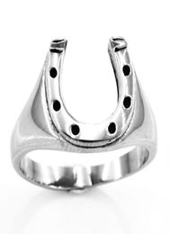 FANSSTEEL stainless steel vintage ladys wemens Jewellery SIGNET CLASSIC SLIM horseshoe RING FSR20W8927904103474602