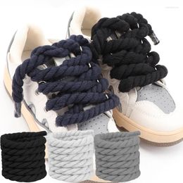 Shoe Parts 2PCS 120-140CM Thick Cotton Line Weaving Twisted Rope Bold Shoelaces Women Men Sneakers Low-top Canvas Laces Strings