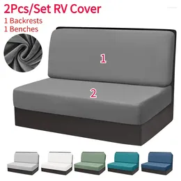 Chair Covers 2 Pcs/set Stretch RV Dinette Cushions Soft Velvet Couch Cover Sofa Seat Bench Backrest Camper Car Decor