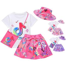 Clothing Sets Tiktok Children039S Dress Girls Four Piece Short Sleeved Skirt 35314094578 Drop Delivery Baby Kids Maternity Dhgq9