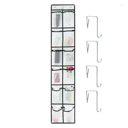 Storage Boxes Shoe Organiser Over The Door Rack Holder With 4 Strong Hooks Multi
