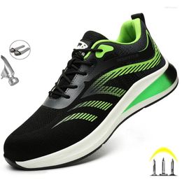 Boots 2024 Lightweight Men Safety Shoes Steel Toe Cap Work Sneakers Protective Anti-smash Anti-puncture Indestructible