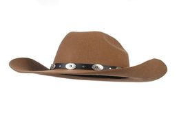 10 StylesFedora Hat Men Women Leopard Belt Bucklet Woollen Felt Hats Western Cowboy Fashion Black Jazz Hat Chapeau Sombrero Mujer 25753128