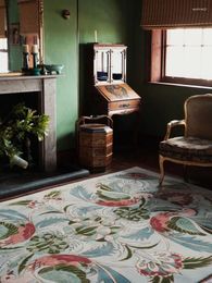 Carpets VIKAMA Vintage Bohemian Carpet Living Room Sofa Home Decor Soft Bedroom Study Luxury Classical Garden Family Earth Mat