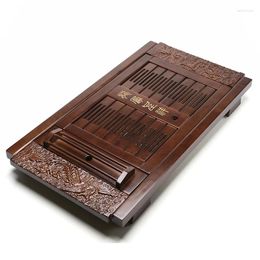 Tea Trays Chinese Solid Wood Tray Drain Storage Supplies Living Room Coffee Table Ornaments Home Set