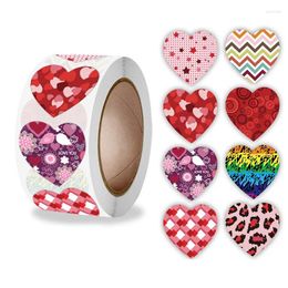 Gift Wrap 500pcs Color Valentine's Day Heart Sticker Birthday Packaging Seal Party Invitation Decor Baking Label