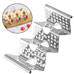 Tools Kitchen Tortilla Rack For Party Microwave Oven Stainless Steel Taco Holders Tray Baking Can Hold 3