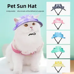 Dog Apparel Cat Hat Sun Hats Baseball Cap Dogs Trucker Pet For Small Medium Cats With Ear Holes Adjustable Drawstring