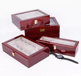 Watch Boxes Cases 10 Slots Organiser 12 Grids Wood 2 3 5 6 Slot Watches Holder Stand Case Jewellery Display Wooden Storage Gift Bo1994318