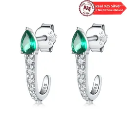 Stud Earrings 925 Sterling Silver Green Snake Zircon For Women Fashion Exquisite Student Girlfriend Jewelry Accessories