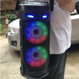 Speakers Large Square Dance Portable Bluetooth Speaker LED Colorful Light Soundbar Column KTV Soundbox Wireless Subwoofer HiFi Boombox