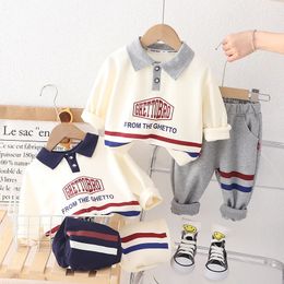 Rindu Boys and girls spring and autumn set childrens clothing products childrens sports spring clothing two-piece set 240510