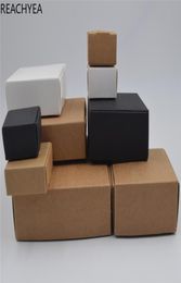 DIY Kraft Gift Box WhiteBrownBlack Paper Small Soap Box Kraft Cardboard Mini Jewellery Packing Carton 12Sizes6189701