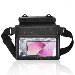 Storage Bags PVC Waterproof Mobile Phone Bag Valuables Belt For Beach Swimming Snorkeling With Adjustable Waist Strap Dry