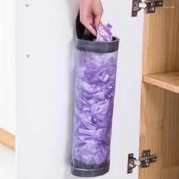 Storage Bags Home Grocery Bag Holder Wall Mount Plastic Dispenser Hanging Trash Garbage Kitchen Organizer